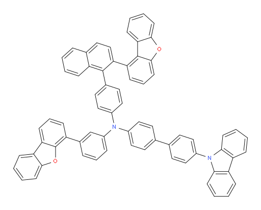 4'-(9H-carbazol-9-yl)-N-(4-(2-(dibenzo[b,d]furan-1-yl)naphthalen-1-yl)phenyl)-N-(3-(dibenzo[b,d]furan-4-yl)phenyl)-[1,1'-biphenyl]-4-amine