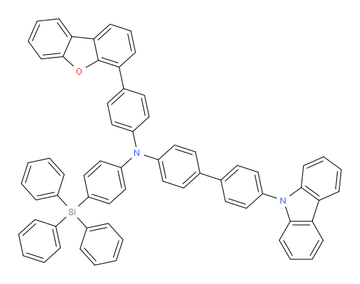 4'-(9H-carbazol-9-yl)-N-(4-(dibenzo[b,d]furan-4-yl)phenyl)-N-(4-(triphenylsilyl)phenyl)-[1,1'-biphenyl]-4-amine