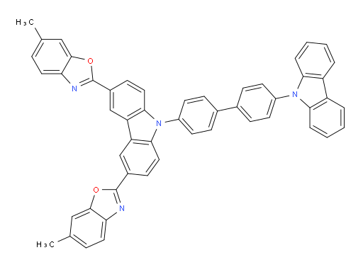 2,2'-(9-(4'-(9H-carbazol-9-yl)-[1,1'-biphenyl]-4-yl)-9H-carbazole-3,6-diyl)bis(6-methylbenzo[d]oxazole)