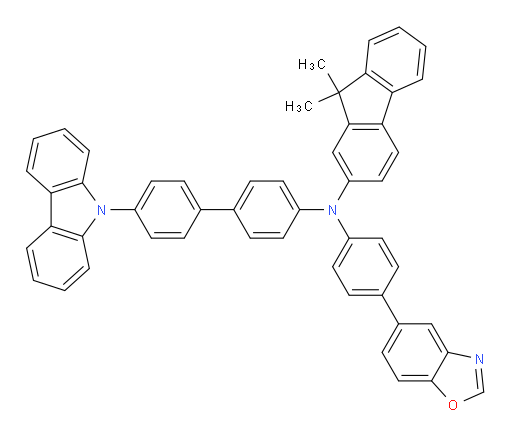 N-(4'-(9H-carbazol-9-yl)-[1,1'-biphenyl]-4-yl)-N-(4-(benzo[d]oxazol-5-yl)phenyl)-9,9-dimethyl-9H-fluoren-2-amine