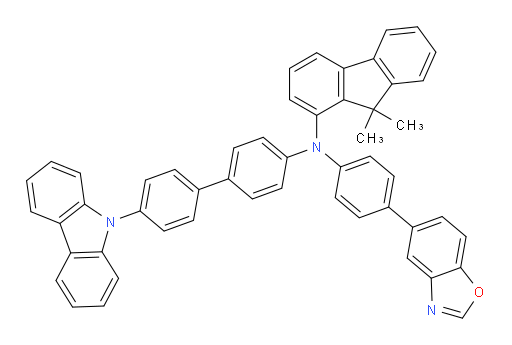 N-(4'-(9H-carbazol-9-yl)-[1,1'-biphenyl]-4-yl)-N-(4-(benzo[d]oxazol-5-yl)phenyl)-9,9-dimethyl-9H-fluoren-1-amine