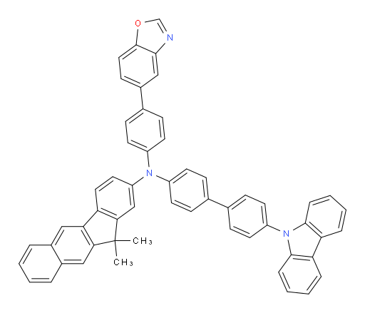 N-(4'-(9H-carbazol-9-yl)-[1,1'-biphenyl]-4-yl)-N-(4-(benzo[d]oxazol-5-yl)phenyl)-11,11-dimethyl-11H-benzo[b]fluoren-2-amine