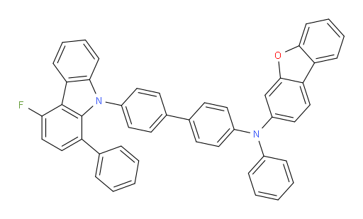 N-(4'-(4-fluoro-1-phenyl-9H-carbazol-9-yl)-[1,1'-biphenyl]-4-yl)-N-phenyldibenzo[b,d]furan-3-amine