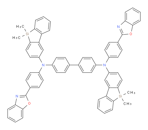 N4,N4'-bis(4-(benzo[d]oxazol-2-yl)phenyl)-N4,N4'-bis(5,5-dimethyl-5H-dibenzo[b,d]silol-2-yl)-[1,1'-biphenyl]-4,4'-diamine