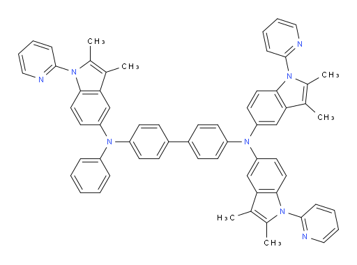 N4,N4,N4'-tris(2,3-dimethyl-1-(pyridin-2-yl)-1H-indol-5-yl)-N4'-phenyl-[1,1'-biphenyl]-4,4'-diamine