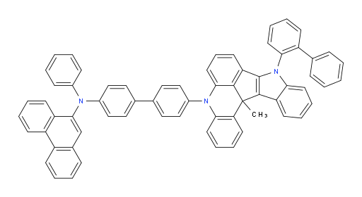 N-(4'-(9-([1,1'-biphenyl]-2-yl)-13c-methyl-9,13c-dihydro-5H-indolo[3',2':4,5]cyclopenta[1,2,3-kl]acridin-5-yl)-[1,1'-biphenyl]-4-yl)-N-phenylphenanthren-9-amine