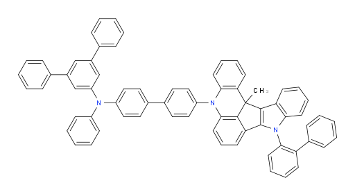 N-(4'-(9-([1,1'-biphenyl]-2-yl)-13c-methyl-9,13c-dihydro-5H-indolo[3',2':4,5]cyclopenta[1,2,3-kl]acridin-5-yl)-[1,1'-biphenyl]-4-yl)-N-phenyl-[1,1':3',1''-terphenyl]-5'-amine