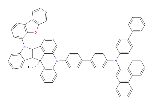 N-([1,1'-biphenyl]-4-yl)-N-(4'-(9-(dibenzo[b,d]furan-4-yl)-13c-methyl-9,13c-dihydro-5H-indolo[3',2':4,5]cyclopenta[1,2,3-kl]acridin-5-yl)-[1,1'-biphenyl]-4-yl)phenanthren-9-amine