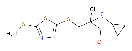 2-(cyclopropylamino)-2-methyl-3-((5-(methylthio)-1,3,4-thiadiazol-2-yl)thio)propan-1-ol