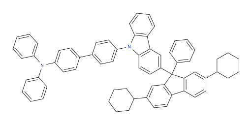 4'-(3-(2,7-dicyclohexyl-9-phenyl-9H-fluoren-9-yl)-9H-carbazol-9-yl)-N,N-diphenyl-[1,1'-biphenyl]-4-amine