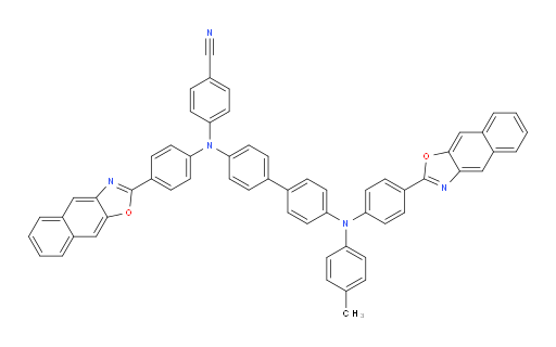 4-((4-(naphtho[2,3-d]oxazol-2-yl)phenyl)(4'-((4-(naphtho[2,3-d]oxazol-2-yl)phenyl)(p-tolyl)amino)-[1,1'-biphenyl]-4-yl)amino)benzonitrile