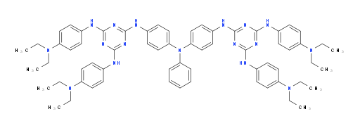 N2-(4-((4-((4,6-bis((4-(diethylamino)phenyl)amino)-1,3,5-triazin-2-yl)amino)phenyl)(phenyl)amino)phenyl)-N4,N6-bis(4-(diethylamino)phenyl)-1,3,5-triazine-2,4,6-triamine