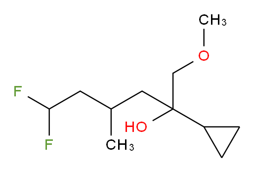 2-cyclopropyl-6,6-difluoro-1-methoxy-4-methylhexan-2-ol