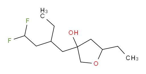 5-ethyl-3-(2-ethyl-4,4-difluorobutyl)tetrahydrofuran-3-ol