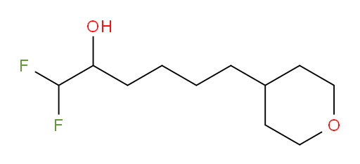 1,1-difluoro-6-(tetrahydro-2H-pyran-4-yl)hexan-2-ol