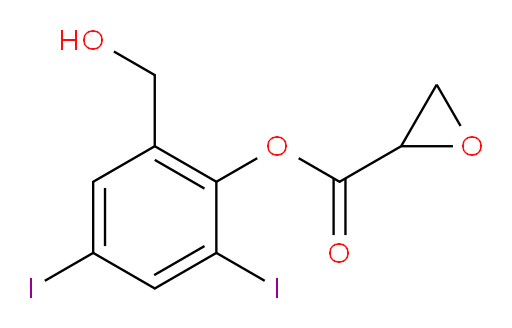 2-(hydroxymethyl)-4,6-diiodophenyl oxirane-2-carboxylate