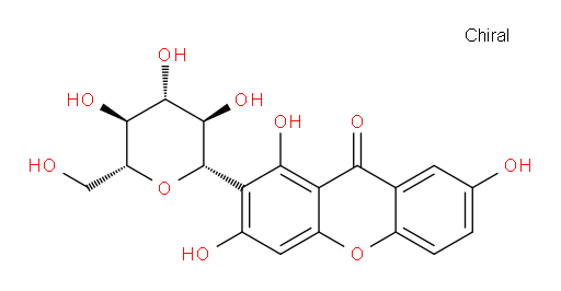2-β-D-Glucopyranosyl-1,3,7-trihydroxy-9H-xanthen-9-one (ACI)