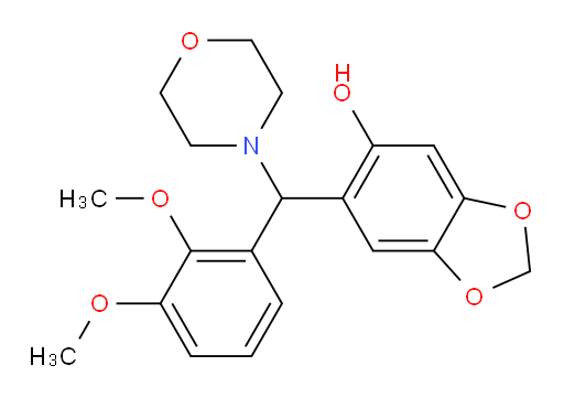 6-[(2,3-Dimethoxyphenyl)-4-morpholinylmethyl]-1,3-benzodioxol-5-ol (ACI)
