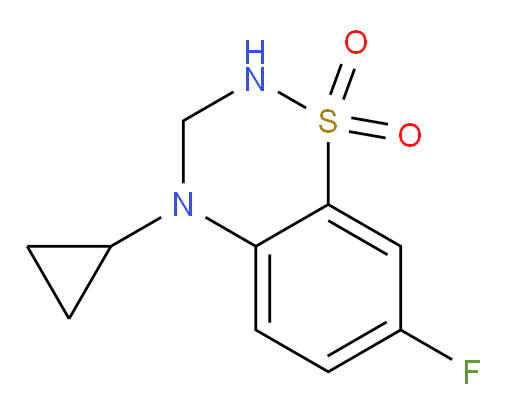 2H-1,2,4-Benzothiadiazine, 4-cyclopropyl-7-fluoro-3,4-dihydro-, 1,1-dioxide (ACI)