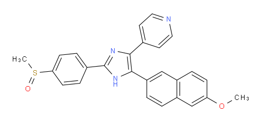 4-[4-(6-Methoxy-2-naphthalenyl)-2-[4-(methylsulfinyl)phenyl]-1H-imidazol-5-yl]pyridine (ACI)