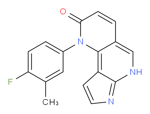 1-(4-Fluoro-3-methylphenyl)-1,7-dihydro-2H-pyrrolo[2,3-h]-1,6-naphthyridin-2-one (ACI)