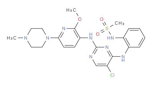 N-[2-[[5-Chloro-2-[[2-methoxy-6-(4-methyl-1-piperazinyl)-3-pyridinyl]amino]-4-pyrimidinyl]amino]phenyl]methanesulfonamide (ACI)