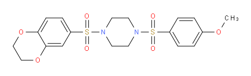 1-[(2,3-Dihydro-1,4-benzodioxin-6-yl)sulfonyl]-4-[(4-methoxyphenyl)sulfonyl]piperazine (ACI)