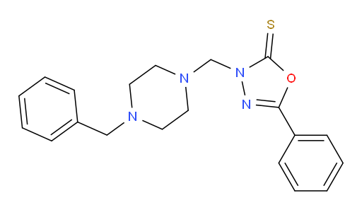 5-Phenyl-3-[[4-(phenylmethyl)-1-piperazinyl]methyl]-1,3,4-oxadiazole-2(3H)-thione (ACI)