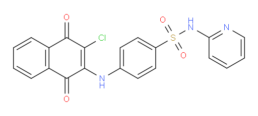 4-[(3-Chloro-1,4-dihydro-1,4-dioxo-2-naphthalenyl)amino]-N-2-pyridinylbenzenesulfonamide (ACI)
