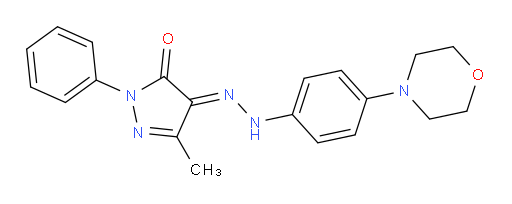 3-Methyl-1-phenyl-1H-pyrazole-4,5-dione 4-[2-[4-(4-morpholinyl)phenyl]hydrazone] (ACI)