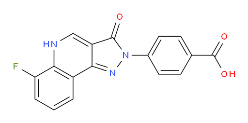 4-(6-Fluoro-3,5-dihydro-3-oxo-2H-pyrazolo[4,3-c]quinolin-2-yl)benzoic acid (ACI)