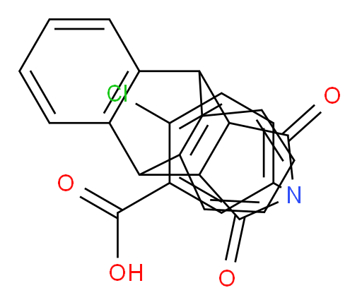2-Chloro-5-(1,3,3a,4,9,9a-hexahydro-1,3-dioxo-4,9[1′,2′]-benzeno-2H-benz[f]isoindol-2-yl)benzoic acid (ACI)