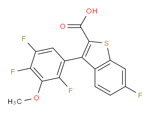 Benzo[b]thiophene-2-carboxylic acid, 6-fluoro-3-(2,4,5-trifluoro-3-methoxyphenyl)- (ACI)