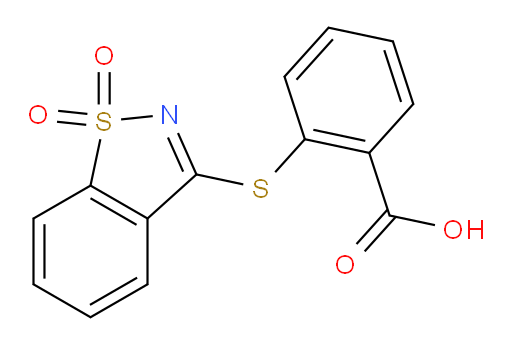 2-[(1,1-Dioxido-1,2-benzisothiazol-3-yl)thio]benzoic acid (ACI)