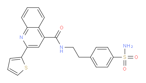 N-[2-[4-(Aminosulfonyl)phenyl]ethyl]-2-(2-thienyl)-4-quinolinecarboxamide (ACI)
