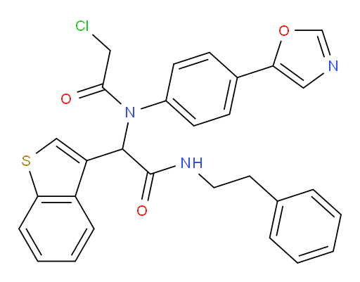 α-[(2-Chloroacetyl)[4-(5-oxazolyl)phenyl]amino]-N-(2-phenylethyl)benzo[b]thiophene-3-acetamide (ACI)