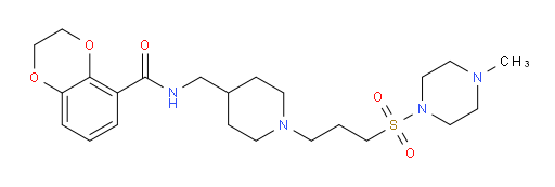 2,3-Dihydro-N-[[1-[3-[(4-methyl-1-piperazinyl)sulfonyl]propyl]-4-piperidinyl]methyl]-1,4-benzodioxin-5-carboxamide (ACI)