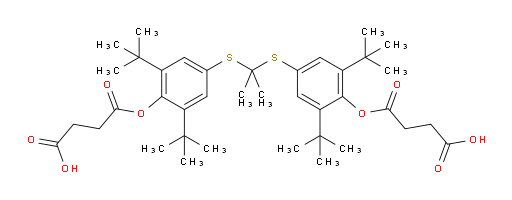 Butanedioic acid, 1,1′-[(1-methylethylidene)bis[thio[2,6-bis(1,1-dimethylethyl)-4,1-phenylene]]] ester (ACI)