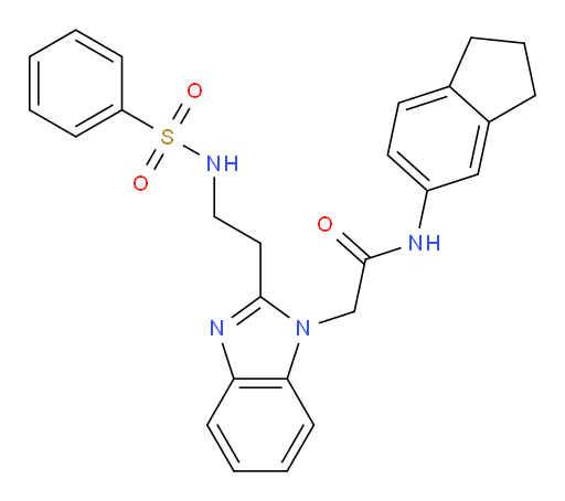N-(2,3-Dihydro-1H-inden-5-yl)-2-[2-[(phenylsulfonyl)amino]ethyl]-1H-benzimidazole-1-acetamide (ACI)