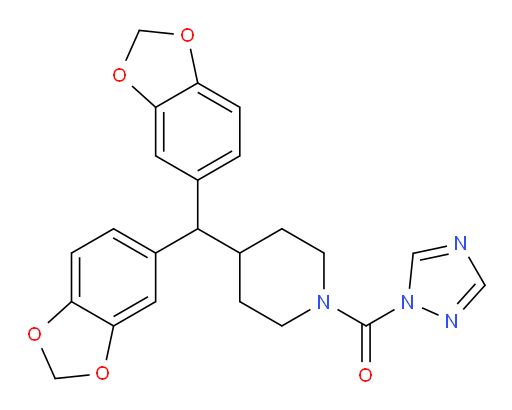[4-[Bis(1,3-benzodioxol-5-yl)methyl]-1-piperidinyl]-1H-1,2,4-triazol-1-ylmethanone (ACI)