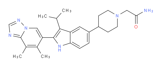 4-[2-(7,8-Dimethyl[1,2,4]triazolo[1,5-a]pyridin-6-yl)-3-(1-methylethyl)-1H-indol-5-yl]-1-piperidineacetamide (ACI)
