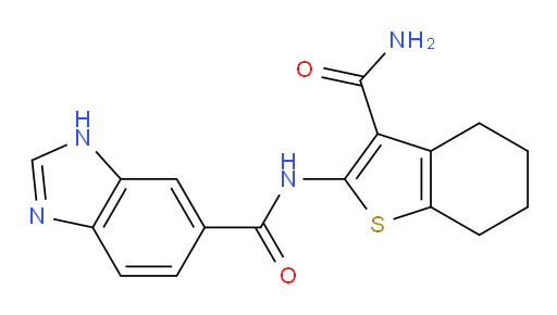 N-[3-(Aminocarbonyl)-4,5,6,7-tetrahydrobenzo[b]thien-2-yl]-1H-benzimidazole-6-carboxamide (ACI)