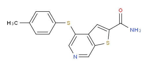 4-[(4-Methylphenyl)thio]thieno[2,3-c]pyridine-2-carboxamide (ACI)