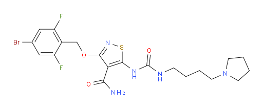 3-[(4-Bromo-2,6-difluorophenyl)methoxy]-5-[[[[4-(1-pyrrolidinyl)butyl]amino]carbonyl]amino]-4-isothiazolecarboxamide (ACI)