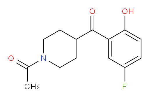 1-[4-(5-Fluoro-2-hydroxybenzoyl)-1-piperidinyl]ethanone (ACI)