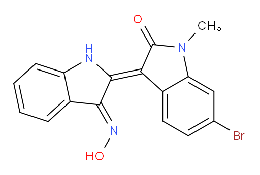 (3Z)-6-Bromo-3-[(3E)-1,3-dihydro-3-(hydroxyimino)-2H-indol-2-ylidene]-1,3-dihydro-1-methyl-2H-indol-2-one (ACI)