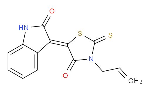 (3Z)-1,3-Dihydro-3-[4-oxo-3-(2-propen-1-yl)-2-thioxo-5-thiazolidinylidene]-2H-indol-2-one (ACI)