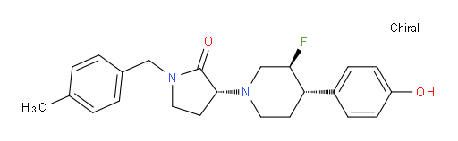 (3R)-3-[(3S,4S)-3-Fluoro-4-(4-hydroxyphenyl)-1-piperidinyl]-1-[(4-methylphenyl)methyl]-2-pyrrolidinone (ACI)
