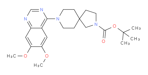 1,1-Dimethylethyl 8-(6,7-dimethoxy-4-quinazolinyl)-2,8-diazaspiro[4.5]decane-2-carboxylate (ACI)