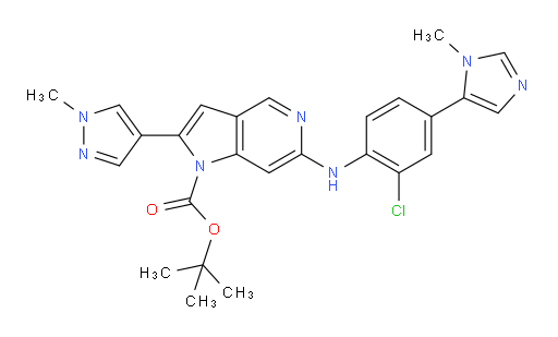 1,1-Dimethylethyl 6-[[2-chloro-4-(1-methyl-1H-imidazol-5-yl)phenyl]amino]-2-(1-methyl-1H-pyrazol-4-yl)-1H-pyrrolo[3,2-c]pyridine-1-carboxylate (ACI)